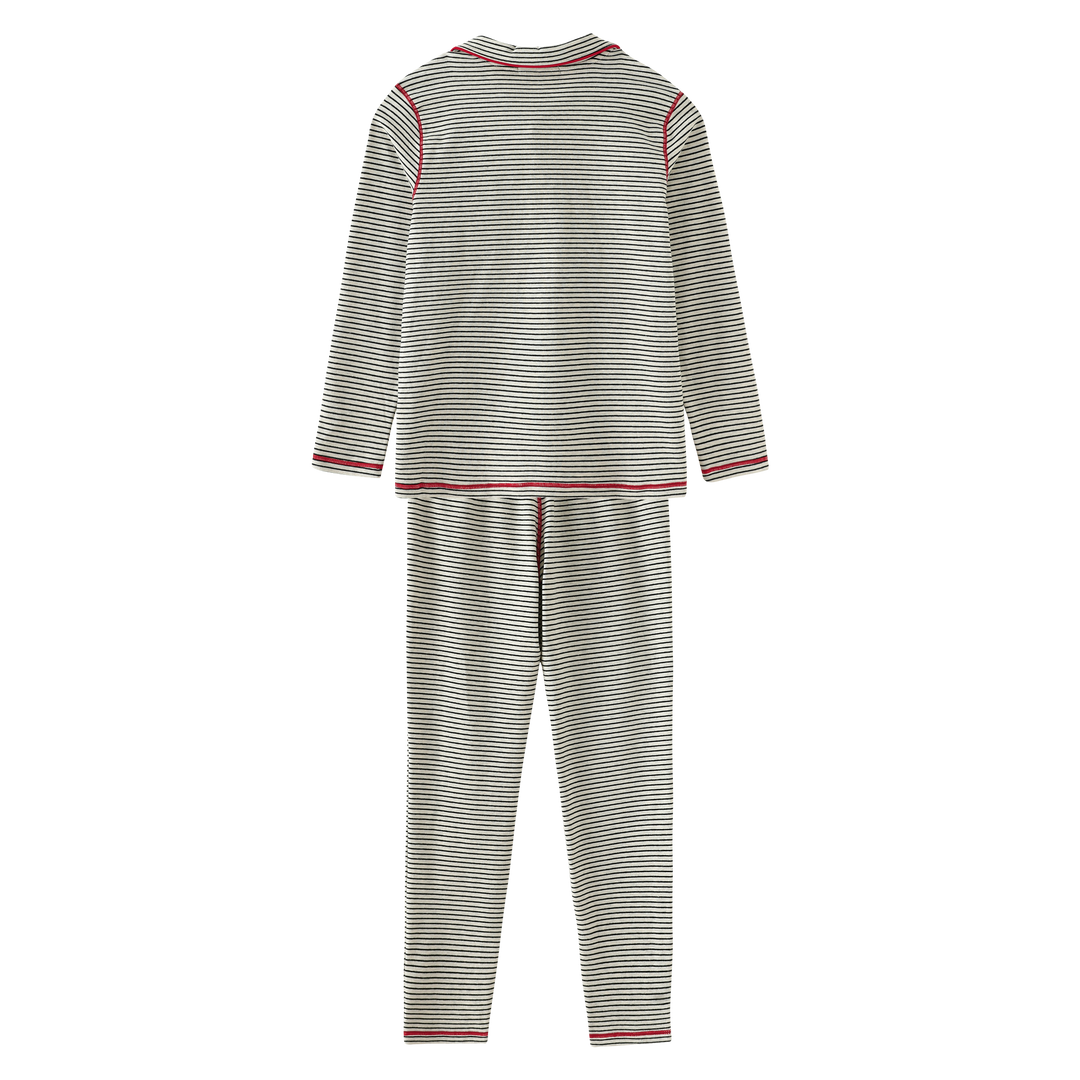 pajamas striped grandpa style - black striped