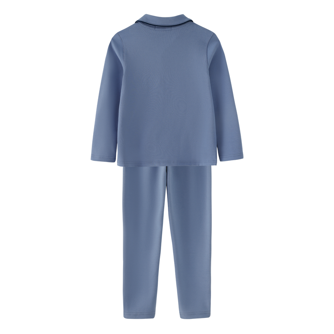 pajamas grandpa with pocket - blue