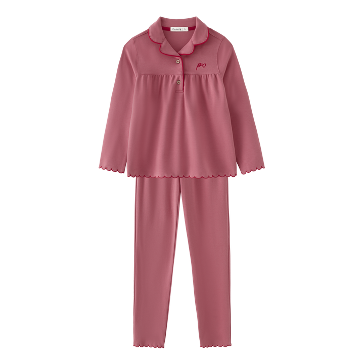 pajamas scalloped grandpa - pink