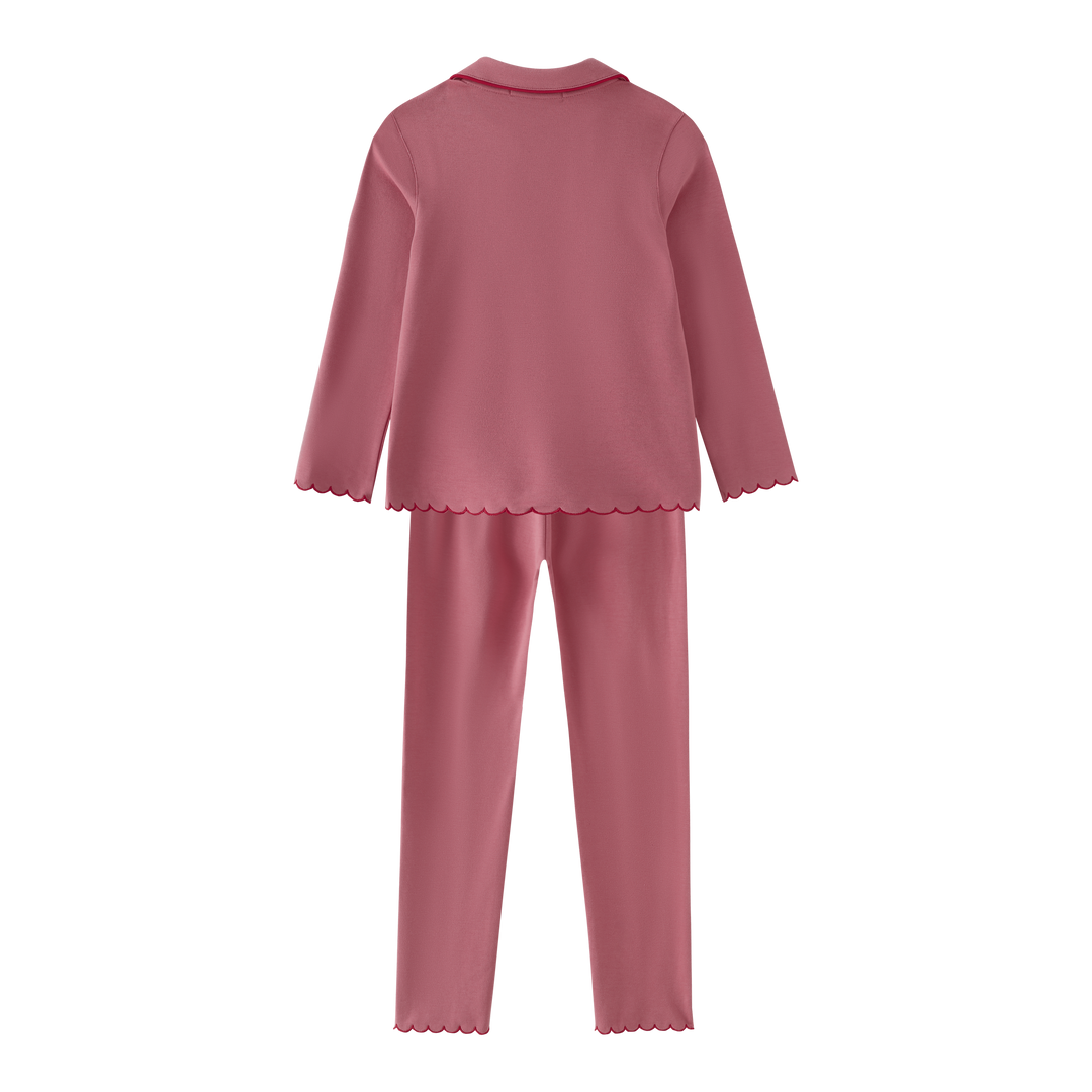 pajamas scalloped grandpa - pink