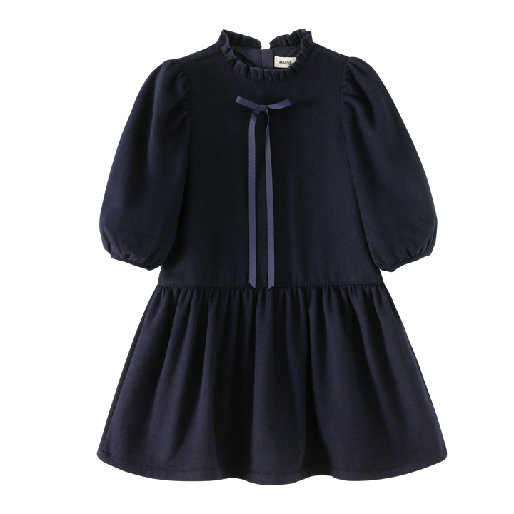 dress puff sleeve - navy