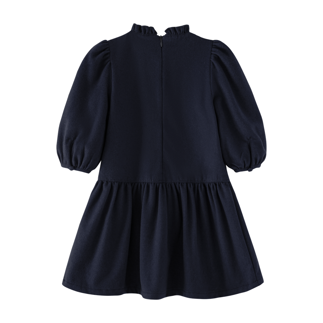 dress puff sleeve - navy