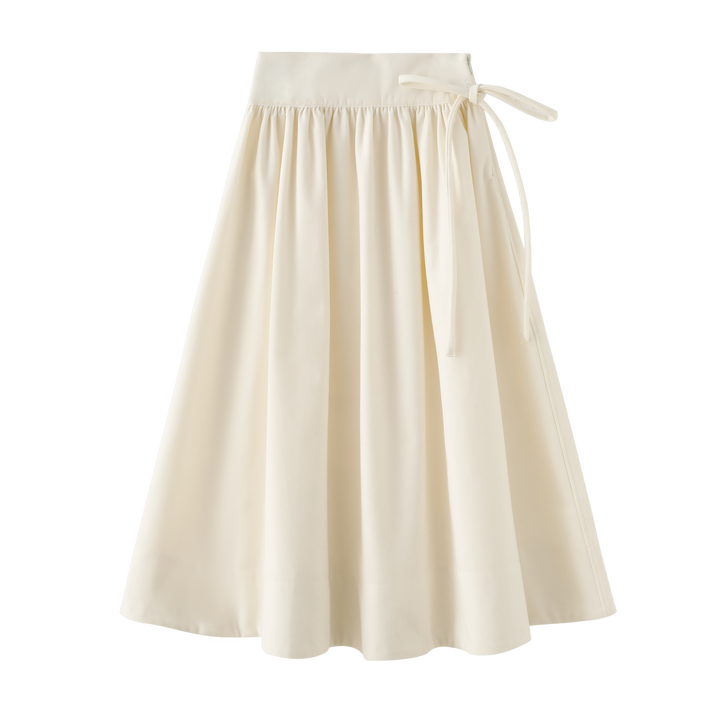 skirt wool midi - cream