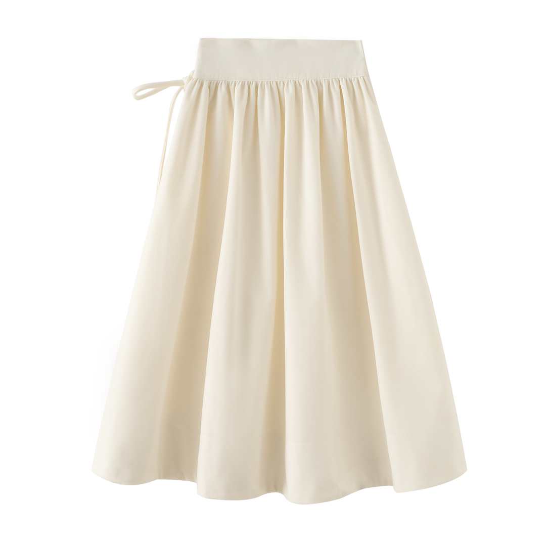 skirt wool midi - cream