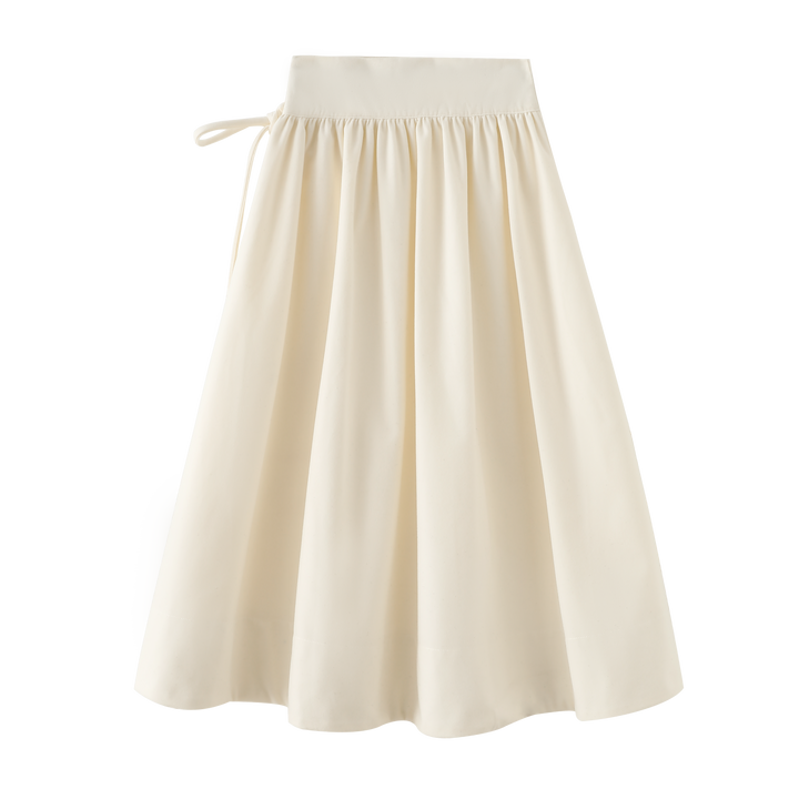 skirt wool midi - cream