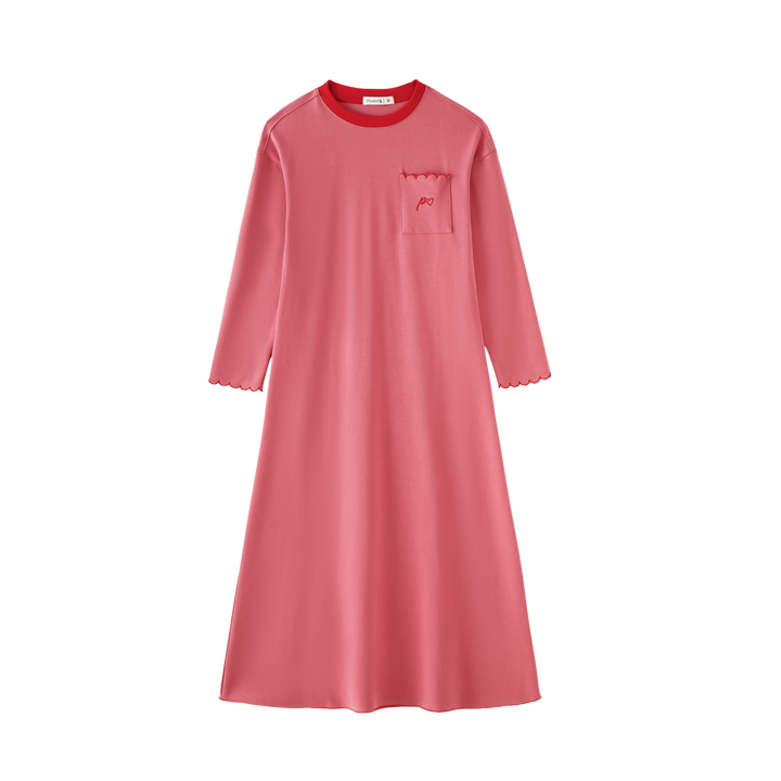 nightgown scalloped - pink