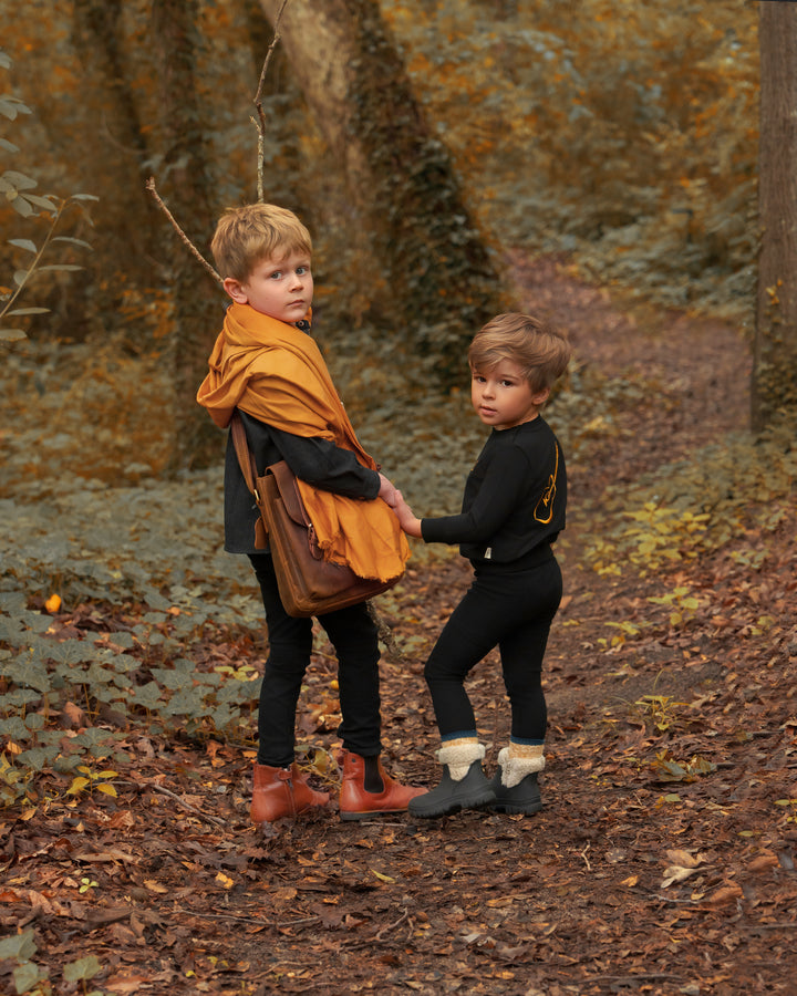 set outfit guitar graphic sweatshirt and pants - black