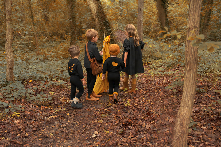 dress flowy denim - black