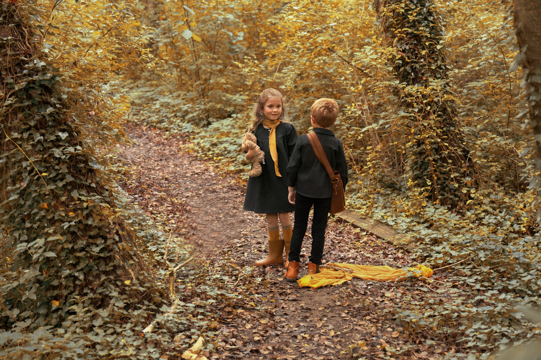 dress flowy denim - black