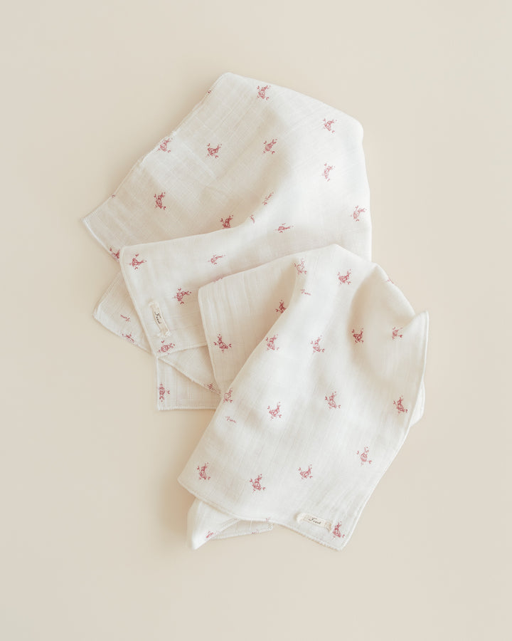 diapers gauze burp cloths 2 pk - folk bunny