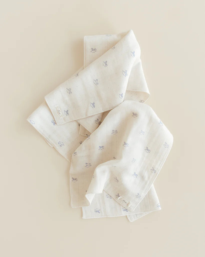 diapers gauze burp cloths 2 pk - rocking horse