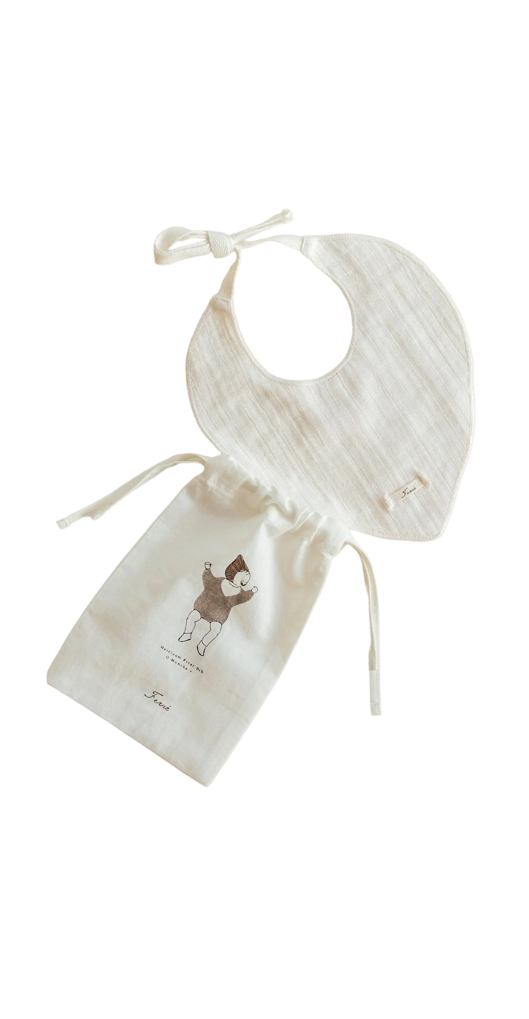 bib drool organic gauze  - milk