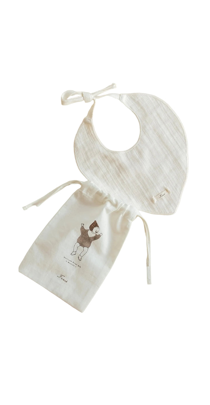 bib drool organic gauze  - milk