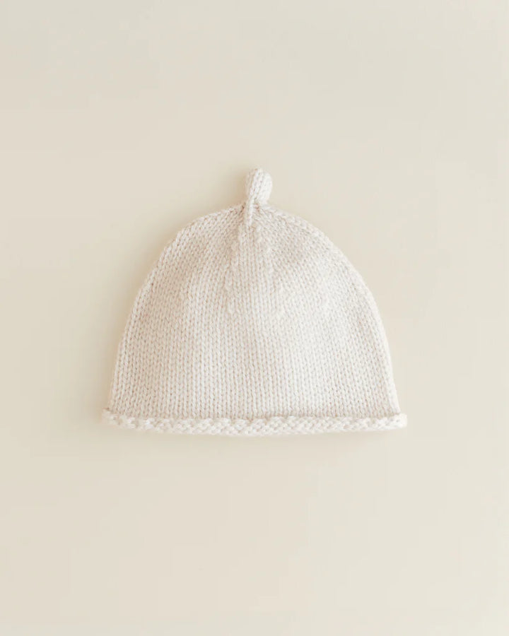hat knitted beanie - milk