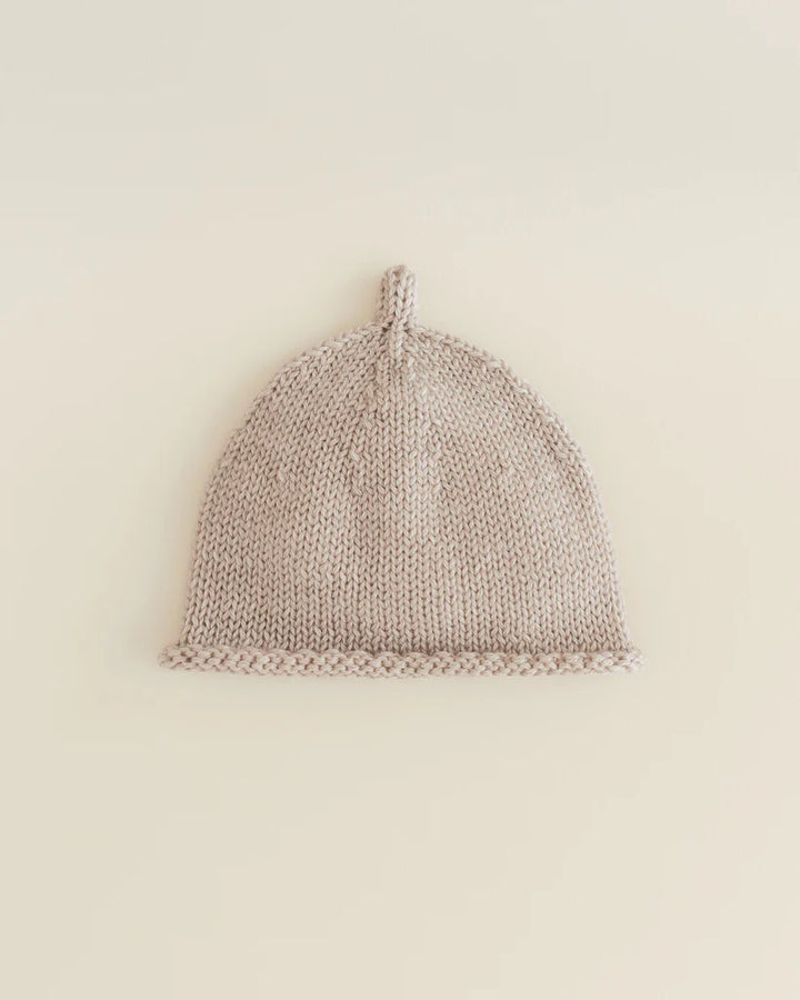 hat knitted beanie - oat