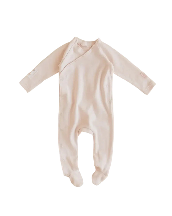footie patch wrap with bonnet - barely pnk/pnk calco