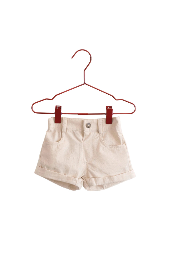 shorts lightweight with label - flecked denim