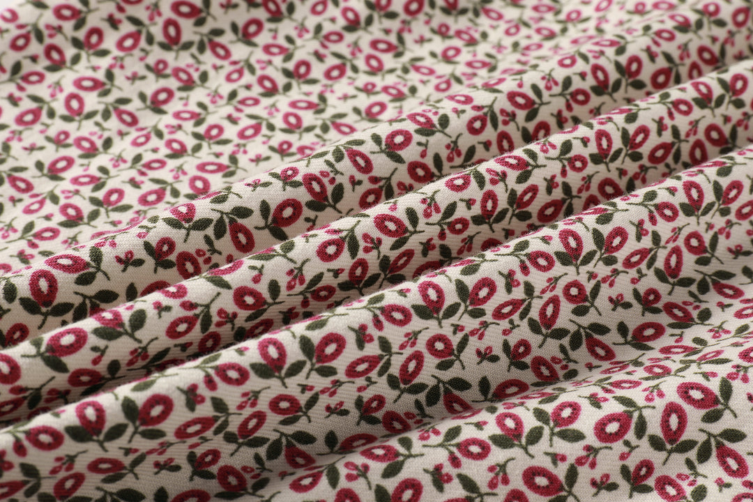 shirt l/s floral print - magenta floral