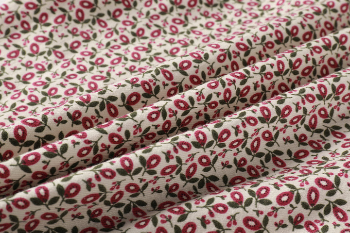 shirt l/s floral print - magenta floral