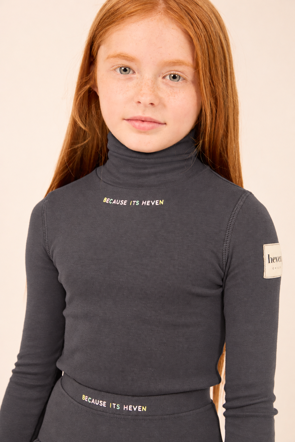 top l/s because its heven knit turtleneck - grey