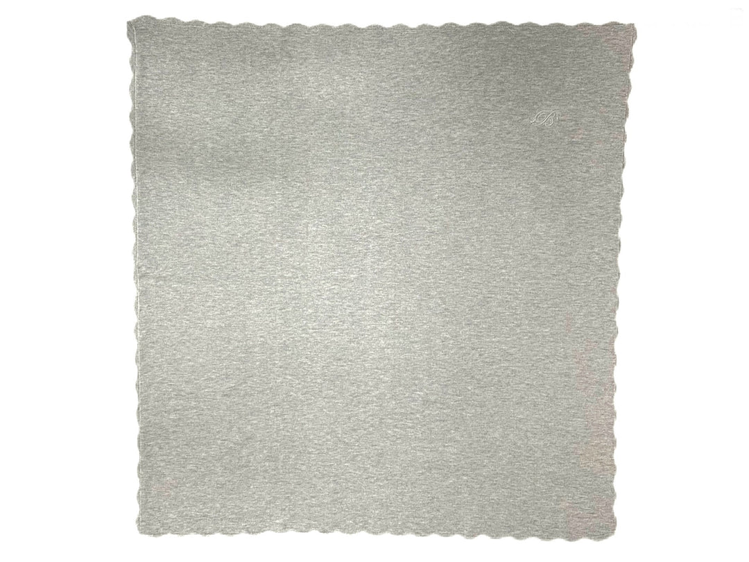 set knit sweater and footie pants with bonnet and blanket - grey