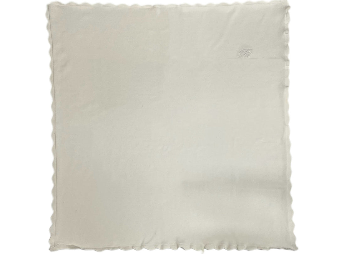 set knit sweater and footie pants with bonnet and blanket - white