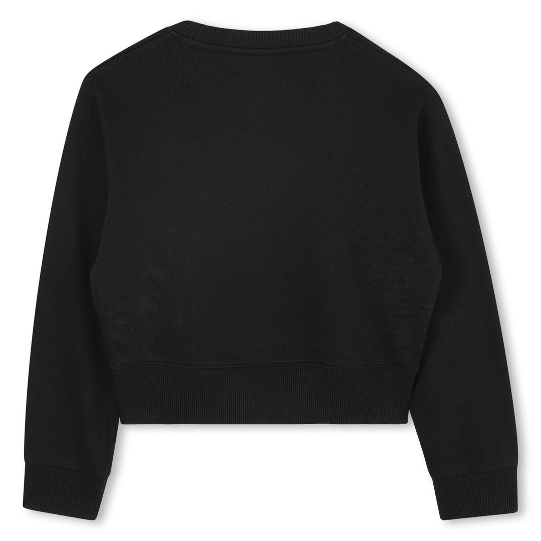 top l/s logo sweatshirt with snaps - black-09b