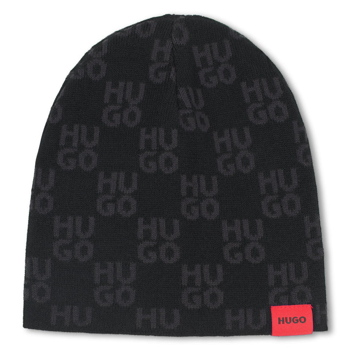 beanie logo printed - black-09b