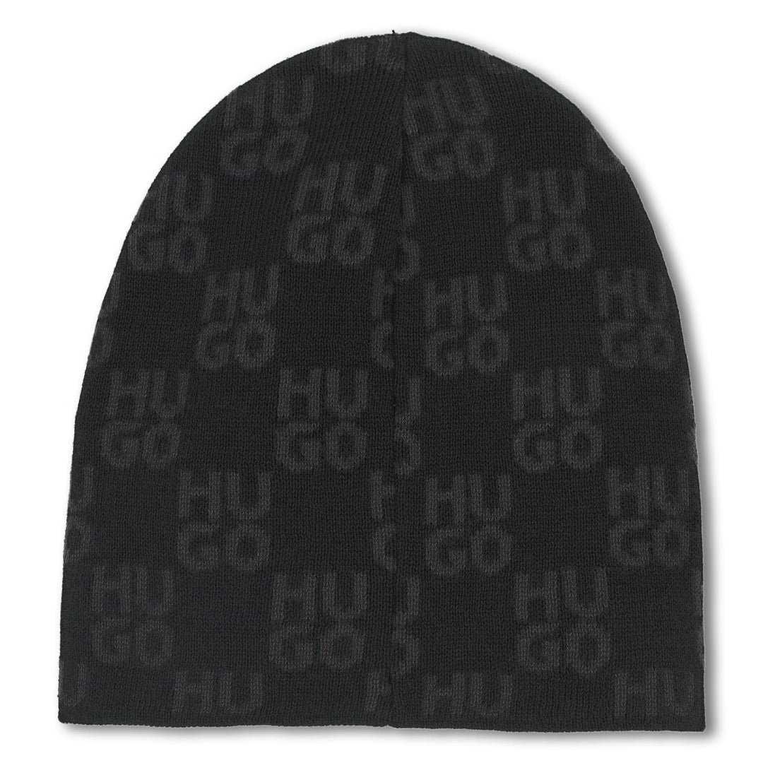 beanie logo printed - black-09b
