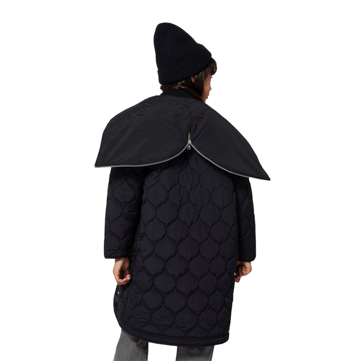 beanie ribbed with patch logo - black-09b