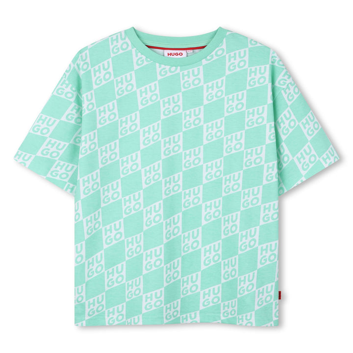 tee s/s logo print - green-72b