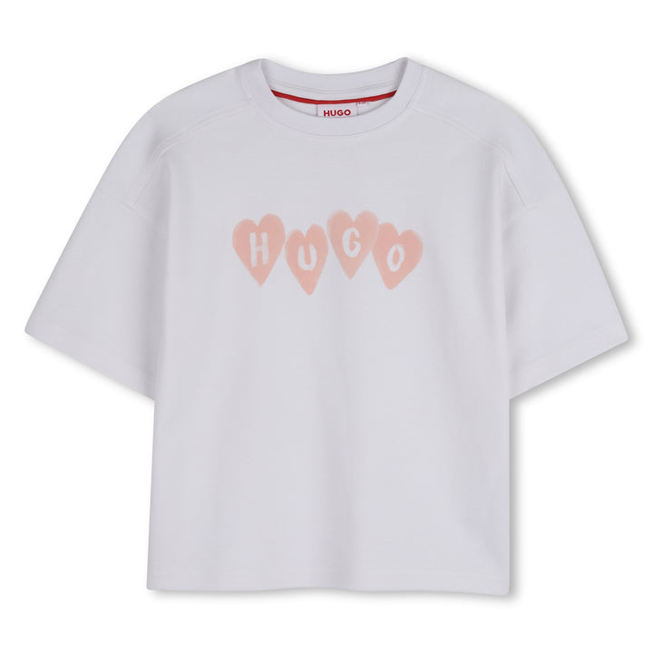 tee s/s heart logo - white-10p