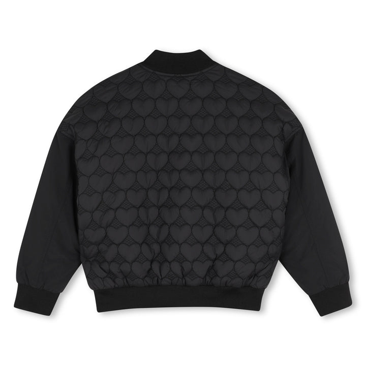 jacket quilted heart bomber style - black-09b