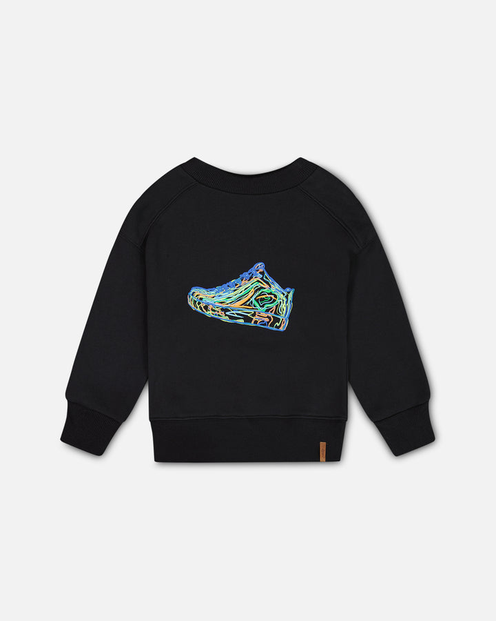 top l/s sweat colored sneaker - anthracite