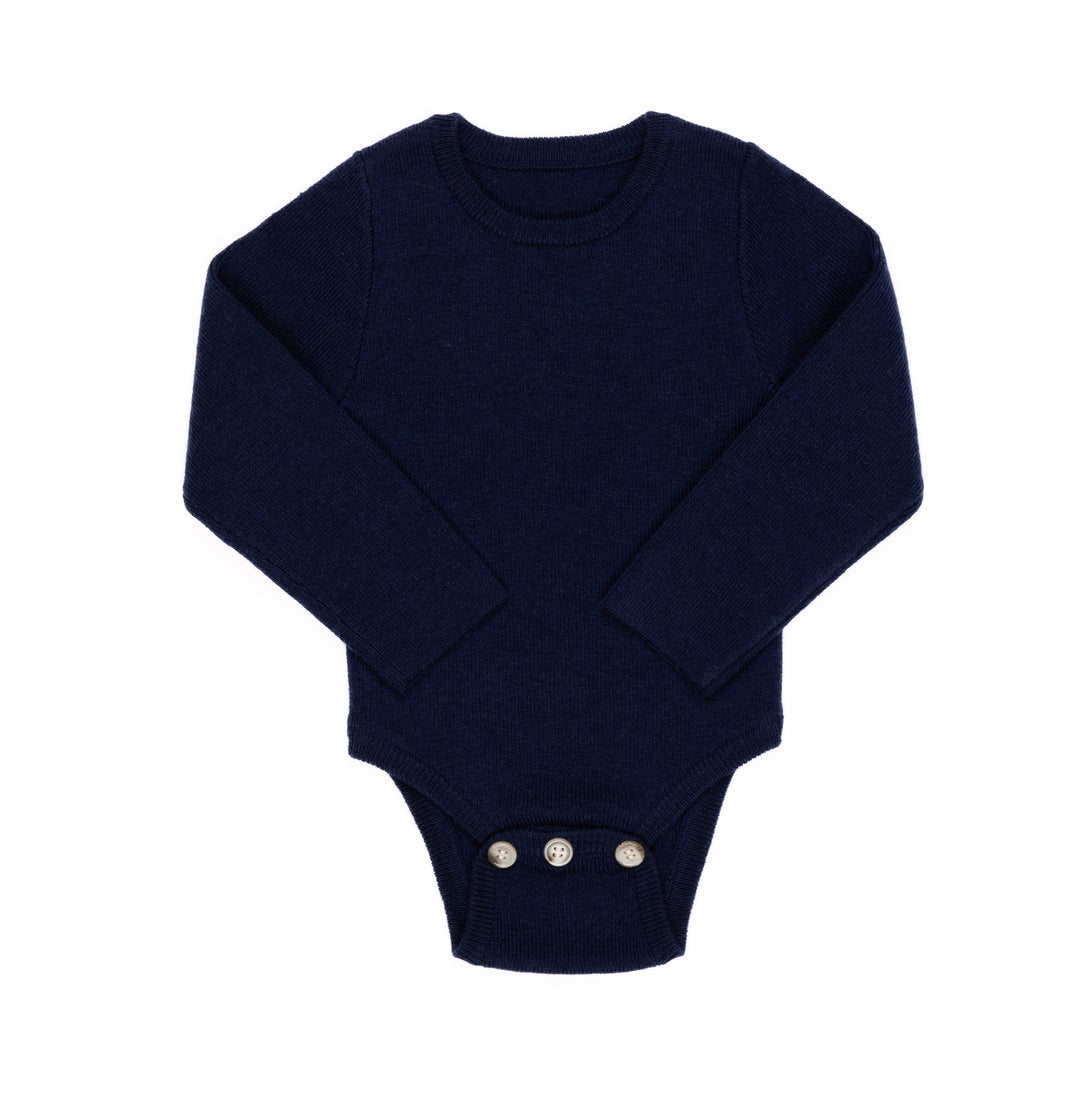 set outfit overall knit with onesie - blue