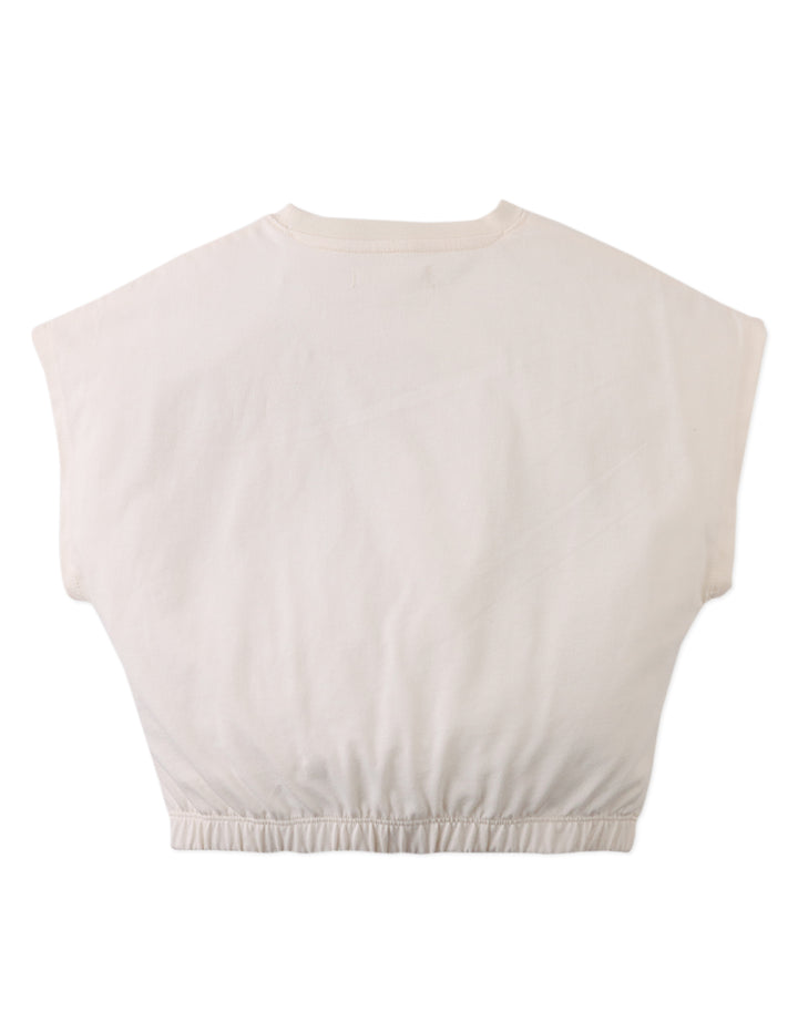 tee s/s embroidered cherry - off white