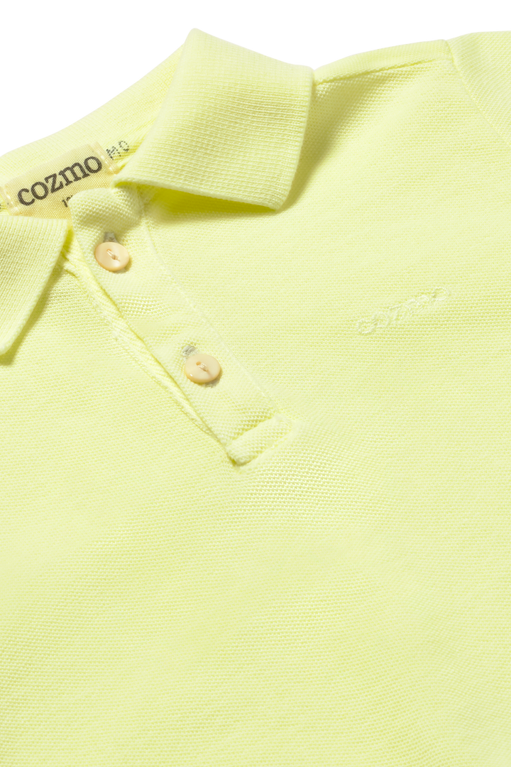 polo s/s mini logo - neon
