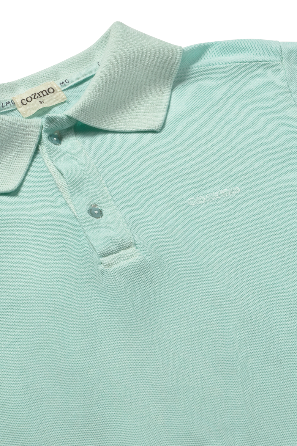 polo s/s mini logo - aqua