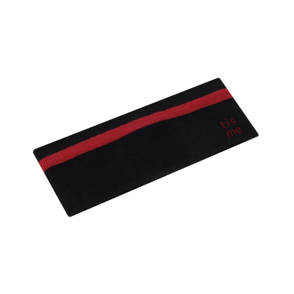 headwrap stripe - black/red