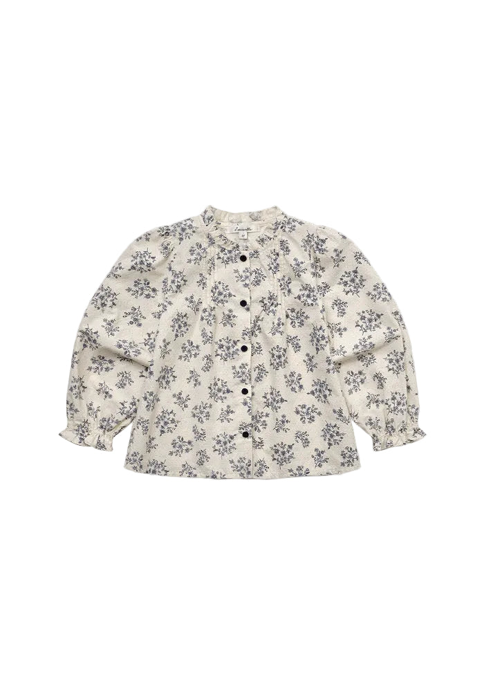 dress corduroy lace trim bib jumper with floral blouse - vintage navy