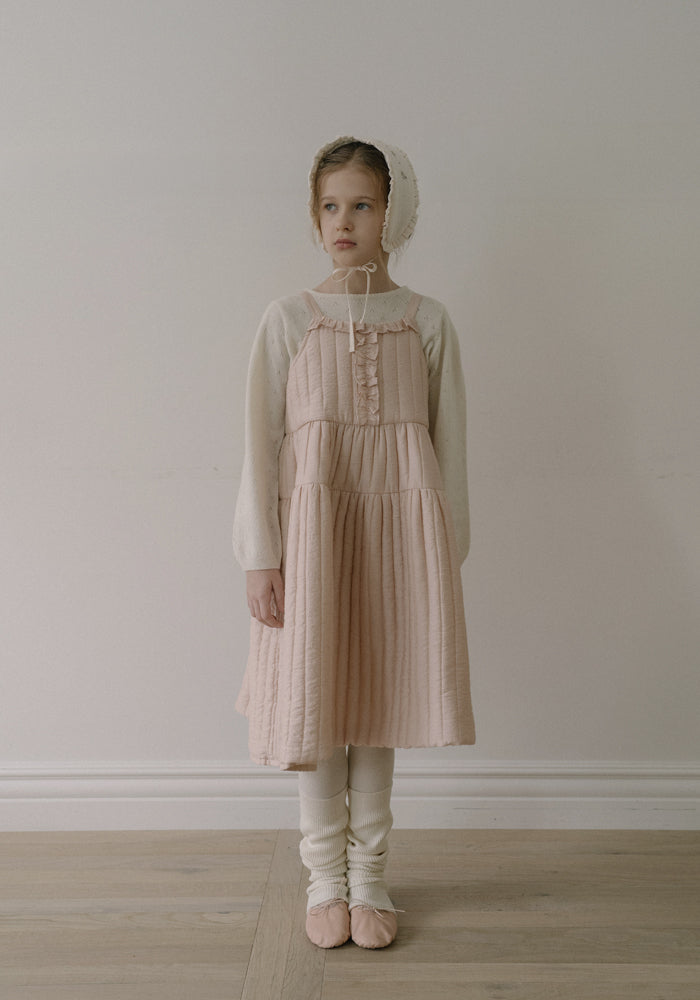 dress quilted frill jumper - pink
