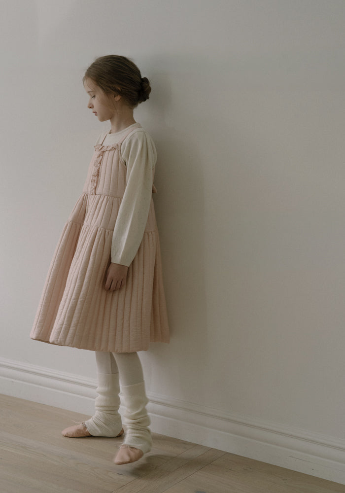 dress quilted frill jumper - pink