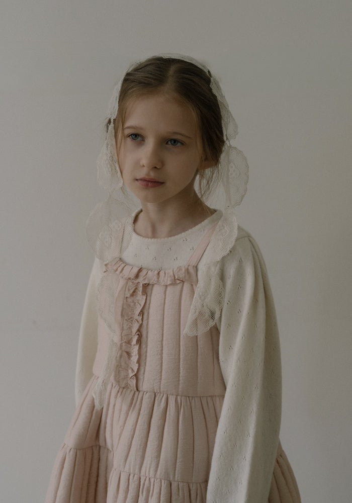 dress quilted frill jumper - pink