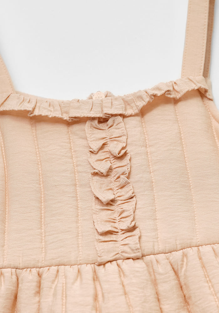 dress quilted frill jumper - pink