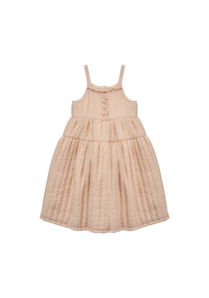 dress quilted frill jumper - pink
