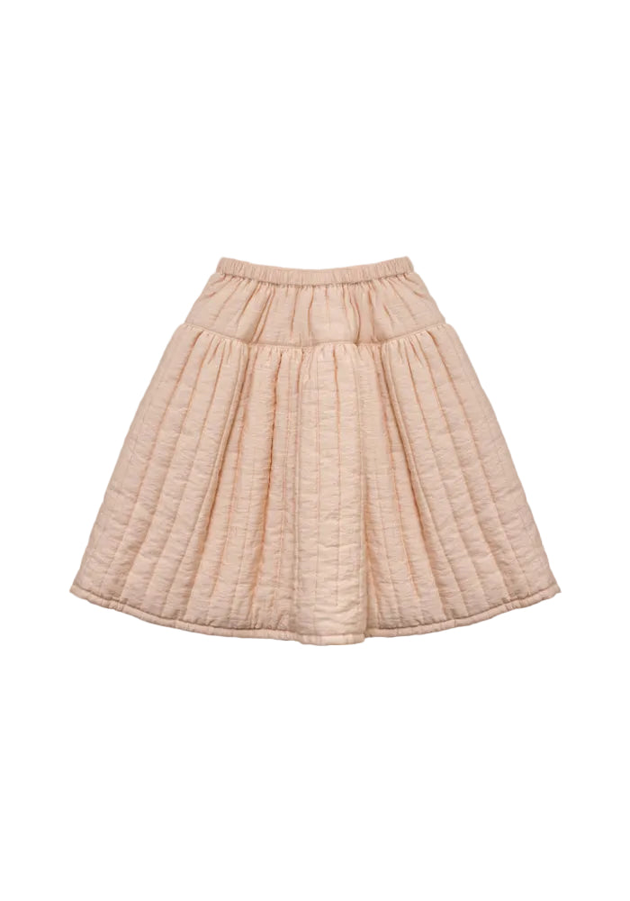skirt quilted frill pockets - pink