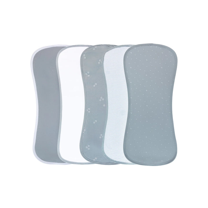 diapers absorbant burp cloths 5 pack - blue leaf