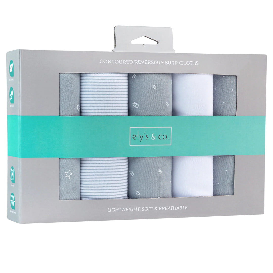 diapers absorbant burp cloths 5 pack - blue leaf