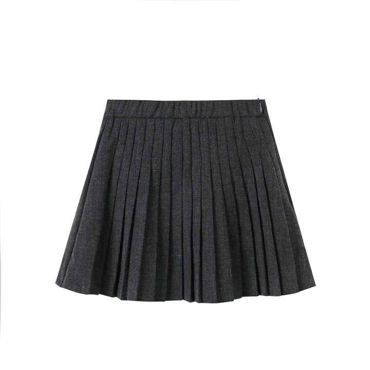 skirt pleated - grey