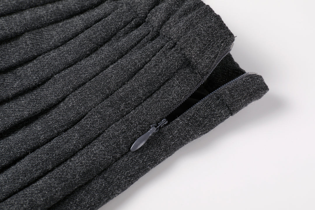 skirt pleated - grey